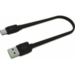 Laptop, Telefoane si Tablete - Telefoane mobile si accesorii - Accesorii Telefoane - Cabluri si adaptoare telefoane - Cablu USB 2.0 A mufa - USB type C mufa 0.25m plat negru Green Cell KABGC03 - Infinity.ro
