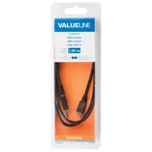 Cablu USB 2.0 tata - micro USB tata 1m negru VALUELINE
