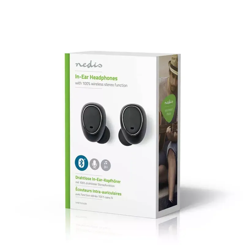 TV, Audio-Video si Foto - Portabile audio - Casti audio - Casti bluetooth In-Ear cu tehnologie True Wireless Stereo si reincarcare in carcasa NEDIS - Infinity.ro