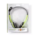 TV, Audio-Video si Foto - Portabile audio - Casti audio - Casti PC On-Ear Nedis 2x3.5 mm 2m verde cu microfon - Infinity.ro