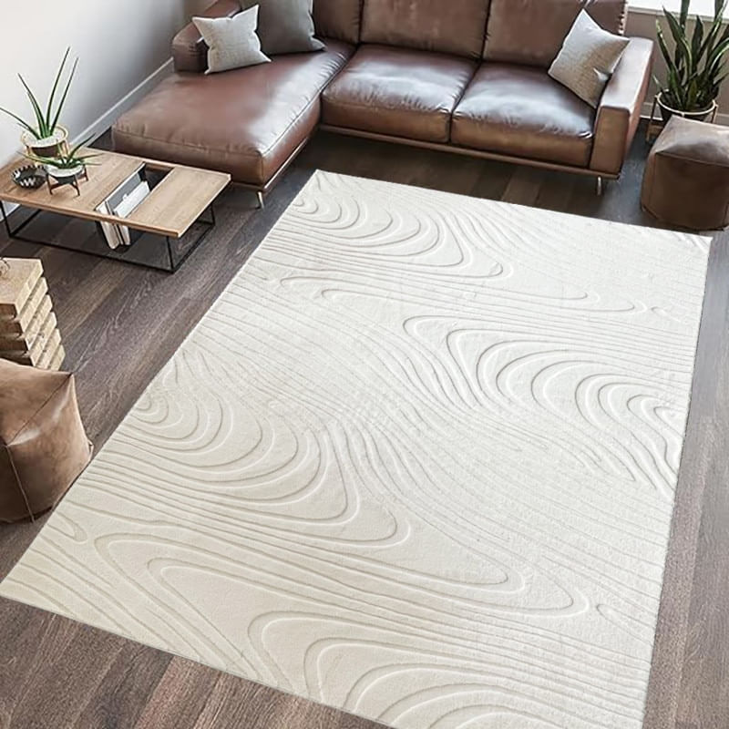 Casa si Gradina - Textile si covoare - Covoare - Covoare casa - Covor, model in relief, Wave, 160x230 Crem - Infinity.ro