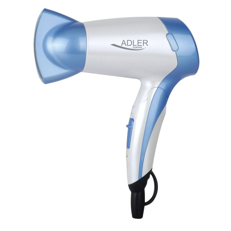 Ingrijire personala si Cosmetice - Aparate & accesorii ingrijire personala - Hair styling - Uscatoare de par - Uscator de par de voiaj, Pliabil, 1200 W, 2 trepte de putere, Alb/Albastru - Infinity.ro