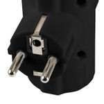 Casa si Gradina - Electrice - Accesorii electrice - Prelungitoare, triple, fise - Distribuitor tip T 3x prize schuko cu protectie negru 16A 3680W TPF-26/BK Home - Infinity.ro