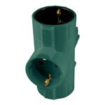 Casa si Gradina - Electrice - Accesorii electrice - Prelungitoare, triple, fise - Distribuitor tip T 3x schuko cu protectie verde TPF-26/GR Home - Infinity.ro