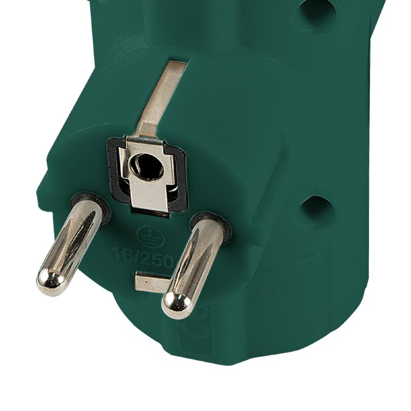 Casa si Gradina - Electrice - Accesorii electrice - Prelungitoare, triple, fise - Distribuitor tip T 3x schuko cu protectie verde TPF-26/GR Home - Infinity.ro