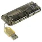 PC, gaming si accesorii - Retelistica - Hub-uri - Hub USB 2.0 4 port negru posibilitate alimentare cu 5V - Infinity.ro