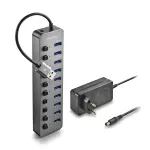 PC, gaming si accesorii - Retelistica - Hub-uri - HUB USB 3.0 NGS iHub10 cu 10 porturi si alimentator inclus - Infinity.ro