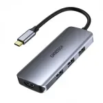 PC, gaming si accesorii - Retelistica - Hub-uri - HUB USB Type C - 1x HDMI 3x USB 3.0 SD PD 100W Choetech M19 gri - Infinity.ro