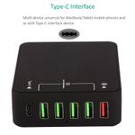 Laptop, Telefoane si Tablete - Telefoane mobile si accesorii - Accesorii Telefoane - Incarcatoare telefoane - Incarcator retea max. 8A 5x USB USB QC3.0 +USB TYPE C si power - Infinity.ro