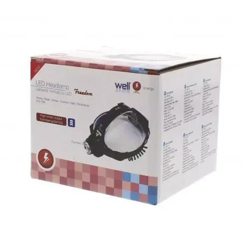 Casa si Gradina - Corpuri si surse de iluminat - Iluminat exterior - Lanterne - Lanterna frontala cu LED 10W 800lm 200m acumulator 2x 18650 Freedom Well - Infinity.ro