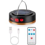 Casa si Gradina - Corpuri si surse de iluminat - Iluminat exterior - Lampi solare - Lampa solara de camping cu LED acumulator 18650 si telecomanda IR Goobay 60344 - Infinity.ro
