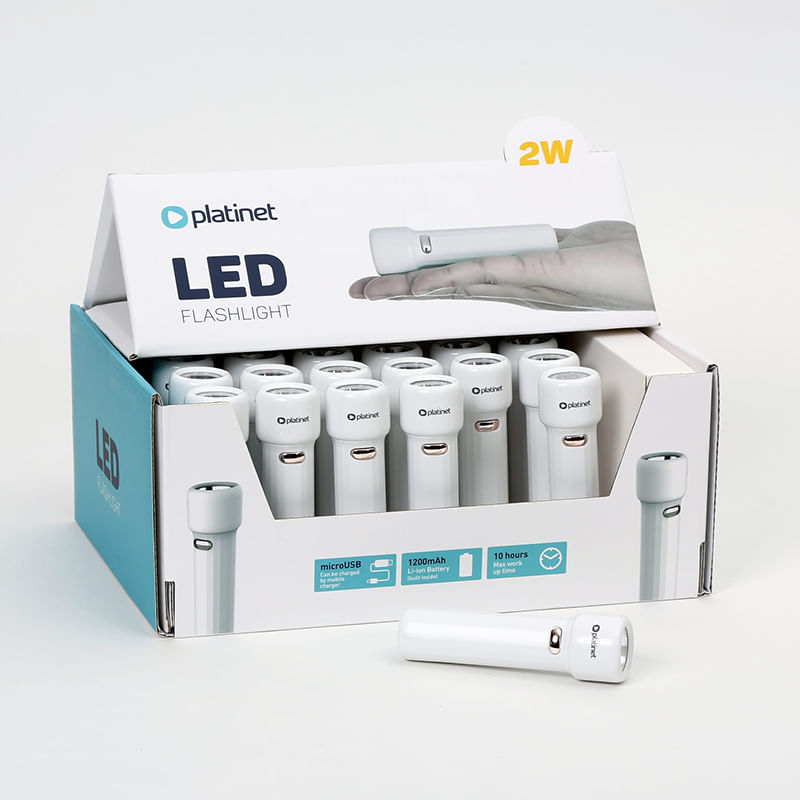 Casa si Gradina - Corpuri si surse de iluminat - Iluminat exterior - Lanterne - Lanterna LED 2W acumulator 3.7V alb PLATINET PAF8931 - Infinity.ro