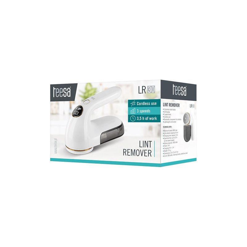 Market - Spalare si intretinere rufe - Produse intretinere textile - Intretinere textile - Aparat de curatat scame 8900 rotatii/min, 6 lame inox, capacitate 90 ml, 5 W, USB-C - Infinity.ro