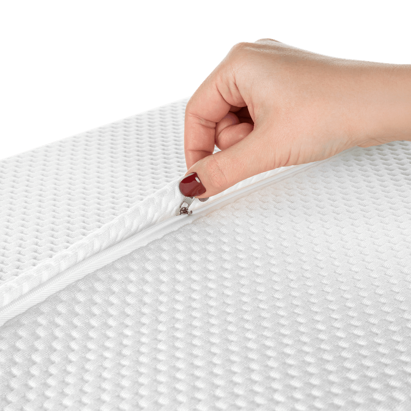 Casa si Gradina - Textile si covoare - Perne si pilote - Perne - Perna ortopedica profilata RBA-6000, spuma cu memorie, 60x40x12cm, husa detasabila, lavabila, alb - Infinity.ro