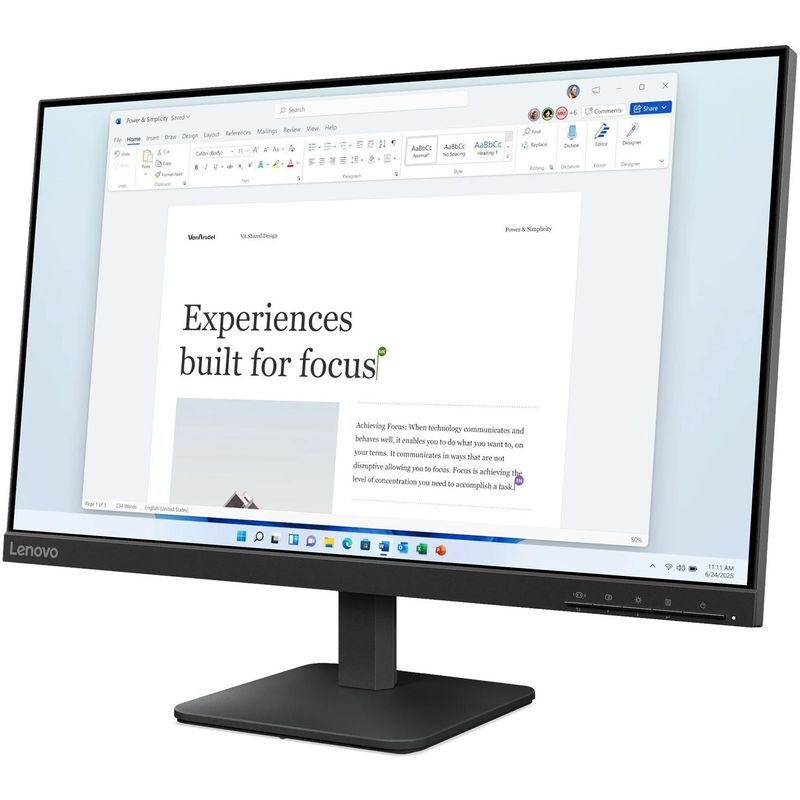 PC, gaming si accesorii - Desktop PC & monitoare - Monitoare - Monitor LED IPS Lenovo L24-4e 23.8", Full HD (1920x1080), 100Hz, 4ms, Anti-glare, 99% sRGB, HDMI, VGA, VESA, negru - Infinity.ro