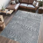 Casa si Gradina - Textile si covoare - Covoare - Covoare casa - Covor, model in relief, wave, 200x300 gri - Infinity.ro