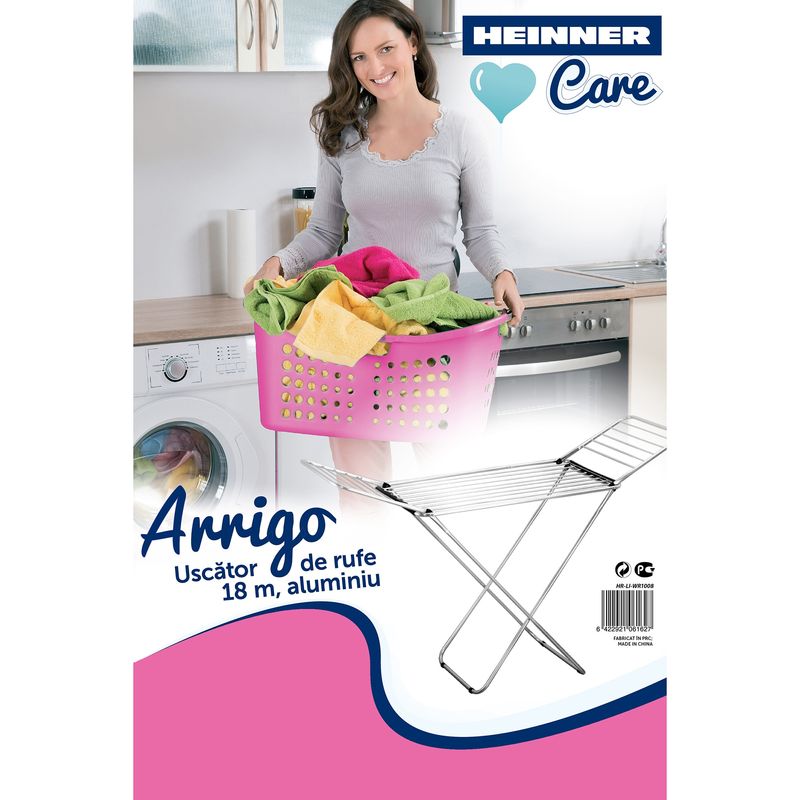 Market - Spalare si intretinere rufe - Uscatoare de rufe si accesorii - Uscator rufe Heinner Arrigo, Aluminiu, 18 m - Infinity.ro