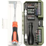 Casa si Gradina - Constructii - Scule de mana si unelte - Chei si truse chei - Set 43 accesorii Heinner PCSS018, surubelnita cu clichet, biti, extensie flexibila, adaptor biti - Infinity.ro