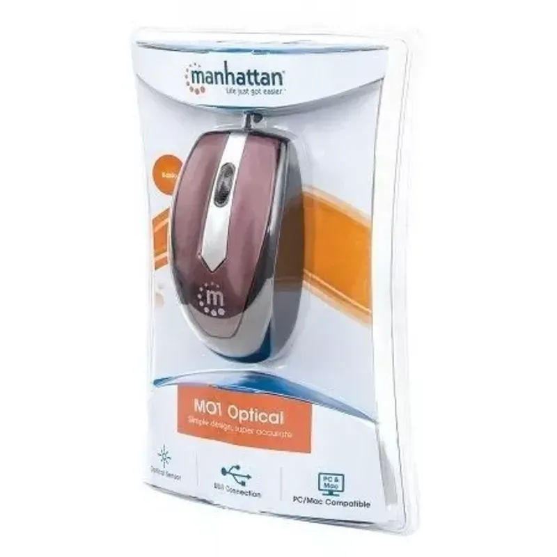 PC, gaming si accesorii - Periferice PC - Mouse - Mouse optic USB 1000dpi maro 177979 Manhattan - Infinity.ro