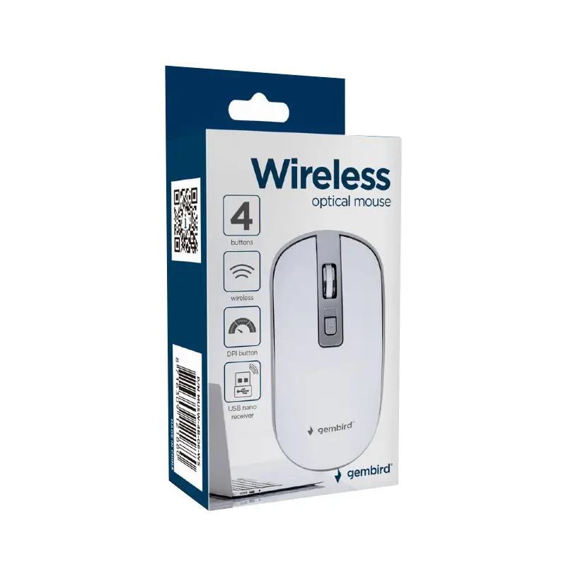 PC, gaming si accesorii - Periferice PC - Mouse - Mouse wireless 1600DPI USB GEMBIRD MUSW4B06WS - Infinity.ro