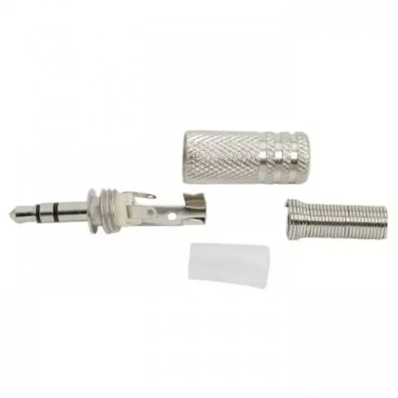 TV, Audio-Video si Foto - Accesorii TV si audio - Cabluri si adaptoare audio - Mufa audio Jack 3.5 mm stereo tata metal protector cablu Goobay - Infinity.ro