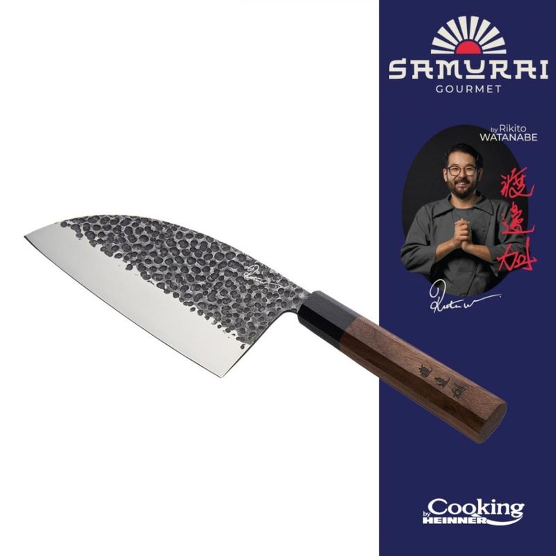 Casa si Gradina - Bucatarie si vesela - Vesela si tacamuri - Cutite si seturi de cutite - Satar Cooking by Heinner - Samurai Gourmet by Rikito Watanabe, inox hammer, 17 cm - Infinity.ro