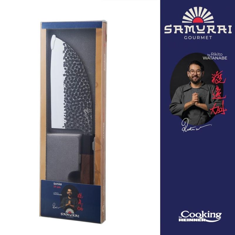 Casa si Gradina - Bucatarie si vesela - Vesela si tacamuri - Cutite si seturi de cutite - Satar Cooking by Heinner - Samurai Gourmet by Rikito Watanabe, inox hammer, 17 cm - Infinity.ro