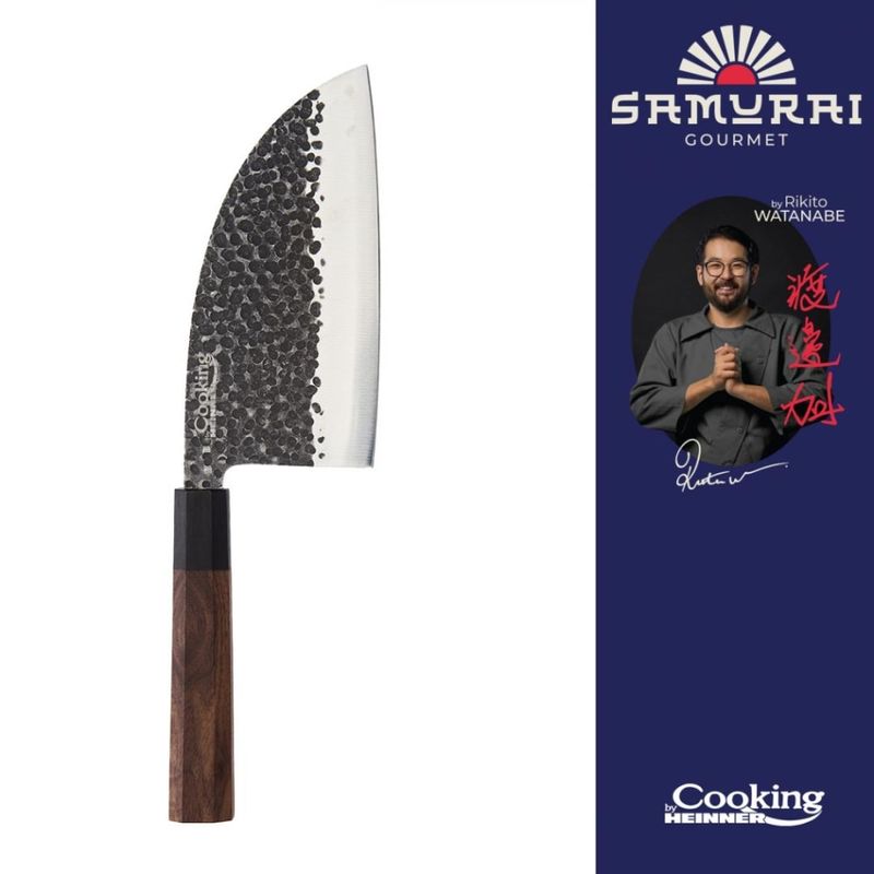 Casa si Gradina - Bucatarie si vesela - Vesela si tacamuri - Cutite si seturi de cutite - Satar Cooking by Heinner - Samurai Gourmet by Rikito Watanabe, inox hammer, 17 cm - Infinity.ro