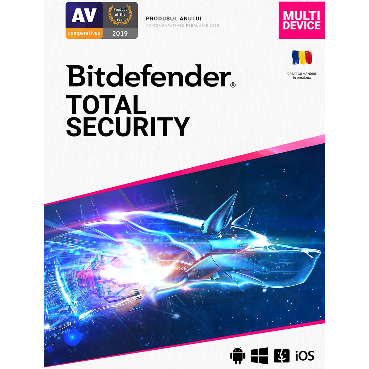Bitdefender Total Security, 1 an, 10 dispozitive, licenta retail