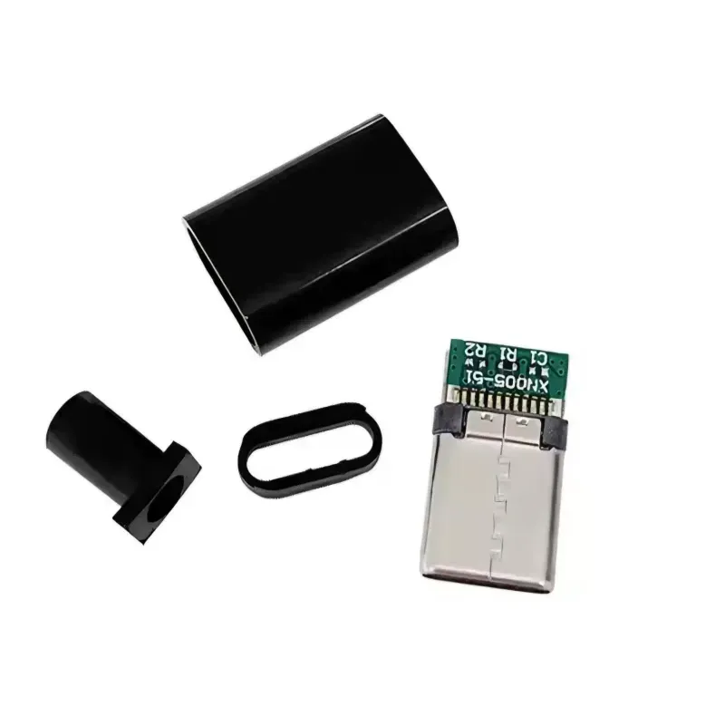 Laptop, Telefoane si Tablete - Telefoane mobile si accesorii - Accesorii Telefoane - Cabluri si adaptoare telefoane - Mufa USB-C 3.1 5pin tata slim carcasa din plastic pentru montare pe cablu - Infinity.ro
