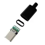 Laptop, Telefoane si Tablete - Telefoane mobile si accesorii - Accesorii Telefoane - Cabluri si adaptoare telefoane - Mufa USB-C 3.1 5pin tata slim carcasa din plastic pentru montare pe cablu - Infinity.ro