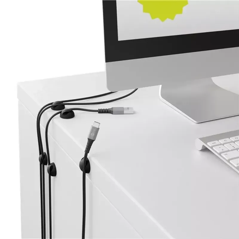 Carti si Birotica - Birotica - Accesorii de birou - Alte accesorii birou - Organizatoare cabluri 6buc cu 2 sloturi negru Goobay - Infinity.ro