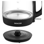 Electronice si Electrocasnice - Electrocasnice bucatarie - Preparare bauturi - Fierbatoare de apa - Fierbator de sticla Sencor SWK 7301BK, 2200W, 1.7L, iluminare LED, filtru lavabil, oprire automata, negru - Infinity.ro