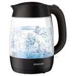 Electronice si Electrocasnice - Electrocasnice bucatarie - Preparare bauturi - Fierbatoare de apa - Fierbator de sticla Sencor SWK 7301BK, 2200W, 1.7L, iluminare LED, filtru lavabil, oprire automata, negru - Infinity.ro
