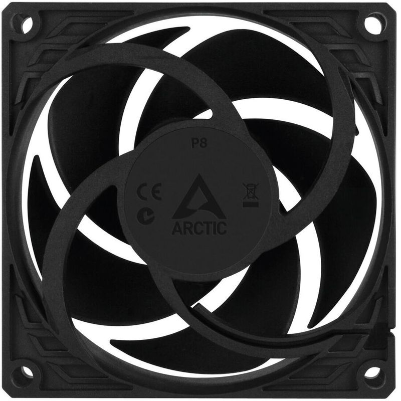 PC, gaming si accesorii - Componente PC - Coolere si Ventilatoare PC - Ventilatoare PC - Ventilator ARCTIC P8 80x80x25mm 5000rpm PWM 4-pin negru ACFAN00286A - Infinity.ro