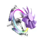 PC, gaming si accesorii - Componente PC - Coolere si Ventilatoare PC - Ventilatoare PC - Ventilator ID-Cooling FAN-PN-21 120x120x25mm alb cu mov iluminare aRGB conector 4pin PWM 900-2000RPM - Infinity.ro