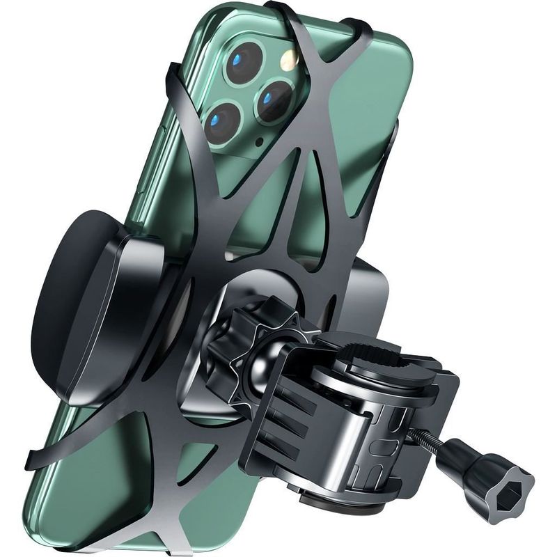 Sport si Outdoor - Ciclism - Accesorii pentru biciclete - Suporturi accesorii biciclete - Suport telefon pentru bicicleta negru Inter-Tech MTH-200 55 x 70 x 120 mmm - Infinity.ro