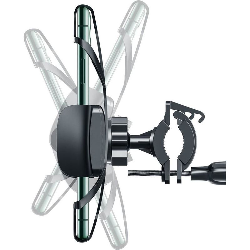 Sport si Outdoor - Ciclism - Accesorii pentru biciclete - Suporturi accesorii biciclete - Suport telefon pentru bicicleta negru Inter-Tech MTH-200 55 x 70 x 120 mmm - Infinity.ro