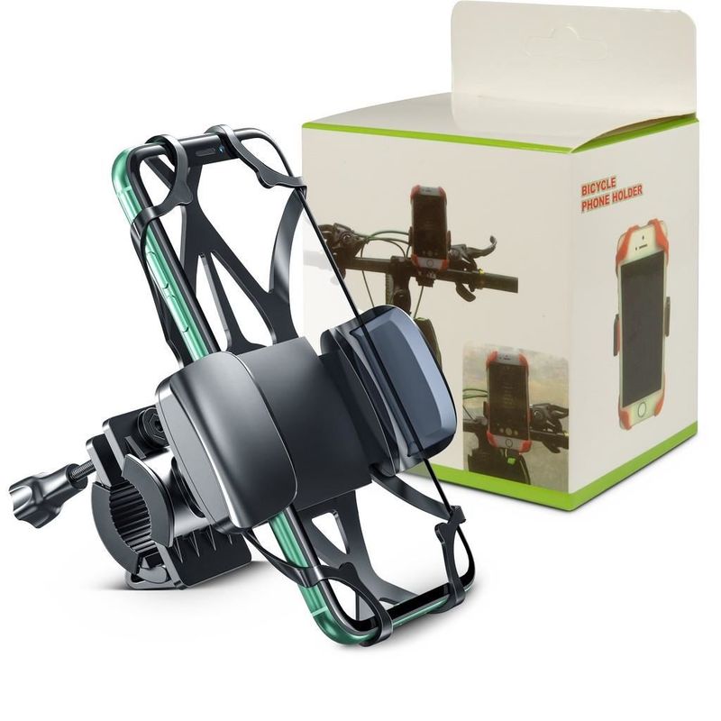 Sport si Outdoor - Ciclism - Accesorii pentru biciclete - Suporturi accesorii biciclete - Suport telefon pentru bicicleta negru Inter-Tech MTH-200 55 x 70 x 120 mmm - Infinity.ro