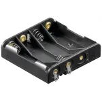 Casa si Gradina - Electrice - Accesorii electrice - Baterii, acumulatori si incarcatoare - Suport baterii 4x AAA R3 cu Capete de lipire Goobay 11989 - Infinity.ro