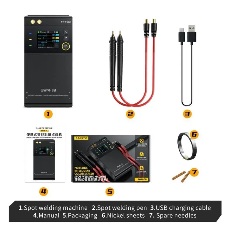 Casa si Gradina - Constructii - Scule electrice si accesorii - Aparate de sudura - Aparat de sudura in puncte 0.1-0.25mm portabil cu acumulator afisaj digital FRNISI SWM-10 - Infinity.ro