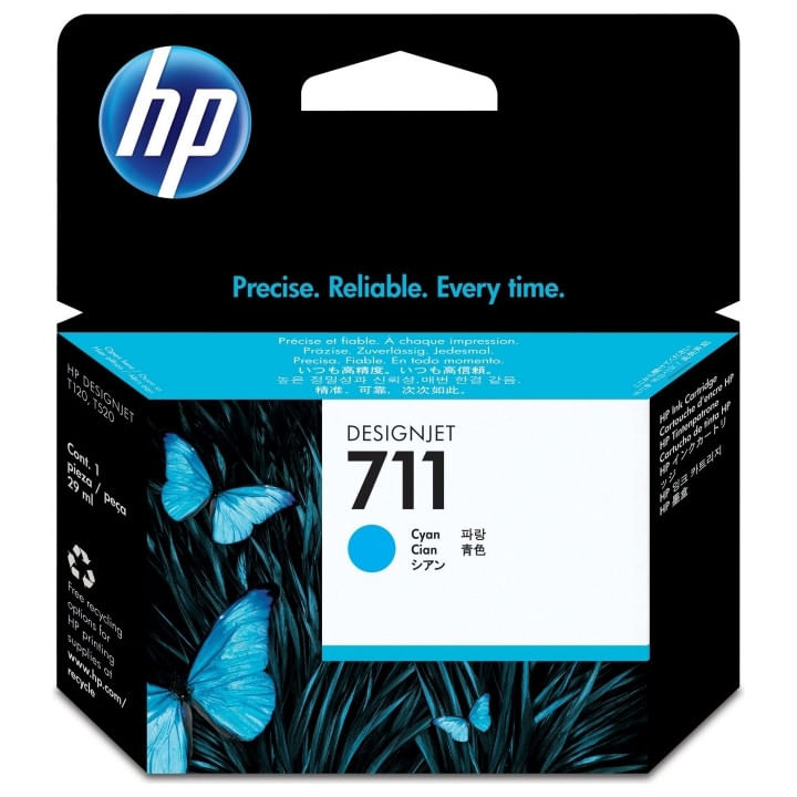 Cartus Cerneala Original HP Cyan, nr.711, pentru DesignJet T120, T520,, (timbru verde 0.15 lei), "CZ130A"