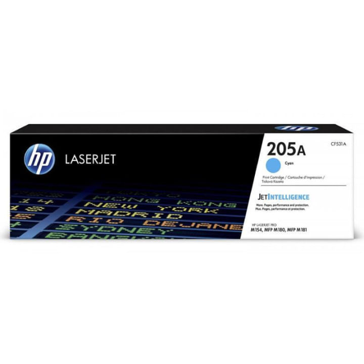 Toner Original HP Cyan, nr.205A, pentru Color LaserJet Pro M180, M181, 0.9K, (timbru verde 1.2 lei), "CF531A"