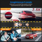 Auto si Moto - Electronice auto - Camere auto si DVR - Camera Auto Fata-Spate Interior 2.5K WiFi 5G, 3 Canale, GPS, Ecran 3.16", Senzor Sony, F1.8, WDR - Infinity.ro