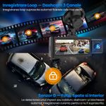 Auto si Moto - Electronice auto - Camere auto si DVR - Camera Auto Fata-Spate Interior 2.5K WiFi 5G, 3 Canale, GPS, Ecran 3.16", Senzor Sony, F1.8, WDR - Infinity.ro