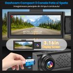 Auto si Moto - Electronice auto - Camere auto si DVR - Camera Auto Fata-Spate Interior 2.5K WiFi 5G, 3 Canale, GPS, Ecran 3.16", Senzor Sony, F1.8, WDR - Infinity.ro