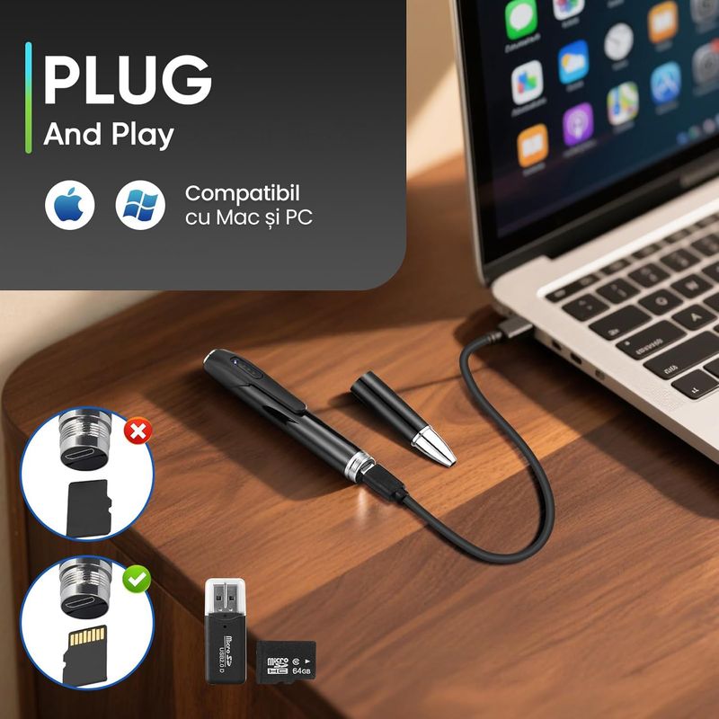 Laptop, Telefoane si Tablete - Wearables si gadgeturi - Gadgeturi - Dispozitive spionaj - Pix Camera Spion WiFi Full HD 1080P, Mini Camera Ascunsa, Detectie Miscare, Streaming Live, Control - Infinity.ro