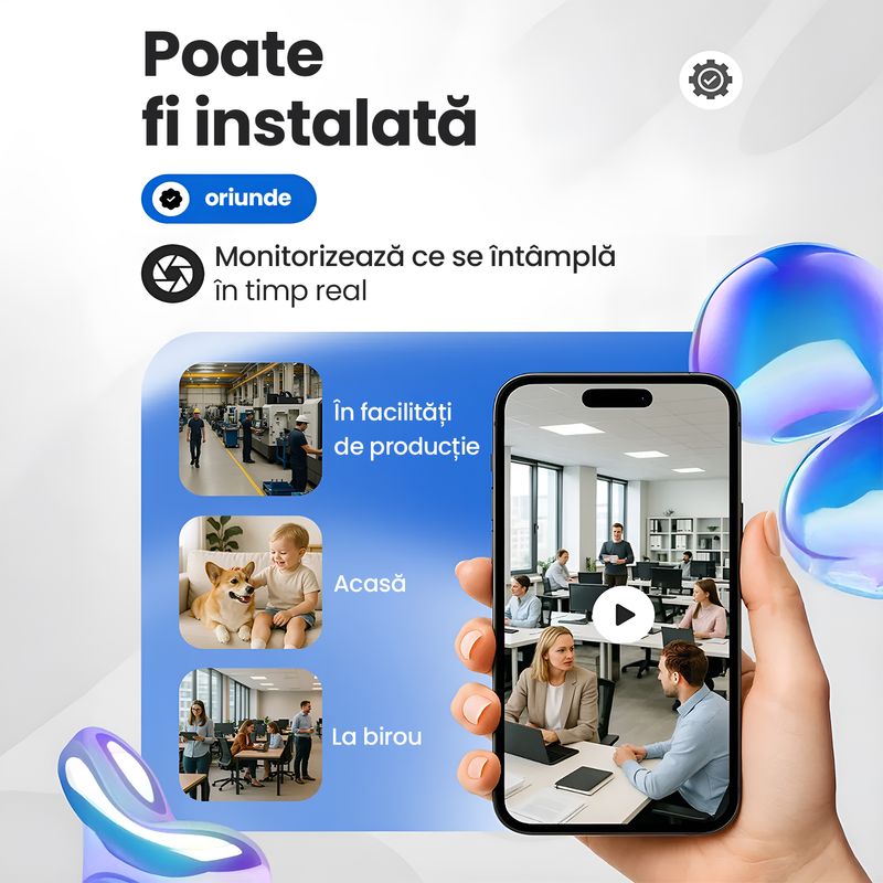 Laptop, Telefoane si Tablete - Wearables si gadgeturi - Gadgeturi - Dispozitive spionaj - Mini Camera Spion WiFi pe Cablu Flexibil Full HD 1080P 8GB, Modul Supraveghere Wireless, Detectie Miscare - Infinity.ro