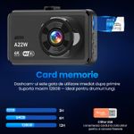 Auto si Moto - Electronice auto - Camere auto si DVR - Camera Auto Dubla 4K Ultra HD WiFi, Inregistrare Fata FHD + Spate 1080P, Waterproof, Night Vision Sony Starvis, 128GB - Infinity.ro