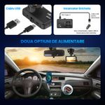 Auto si Moto - Electronice auto - Camere auto si DVR - Camera Auto Dubla 4K Ultra HD WiFi, Inregistrare Fata FHD + Spate 1080P, Waterproof, Night Vision Sony Starvis, 32GB - Infinity.ro